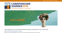 Desktop Screenshot of carinthischersommer.at