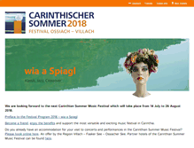 Tablet Screenshot of carinthischersommer.at